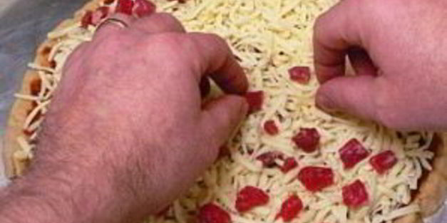 пицца с мясом