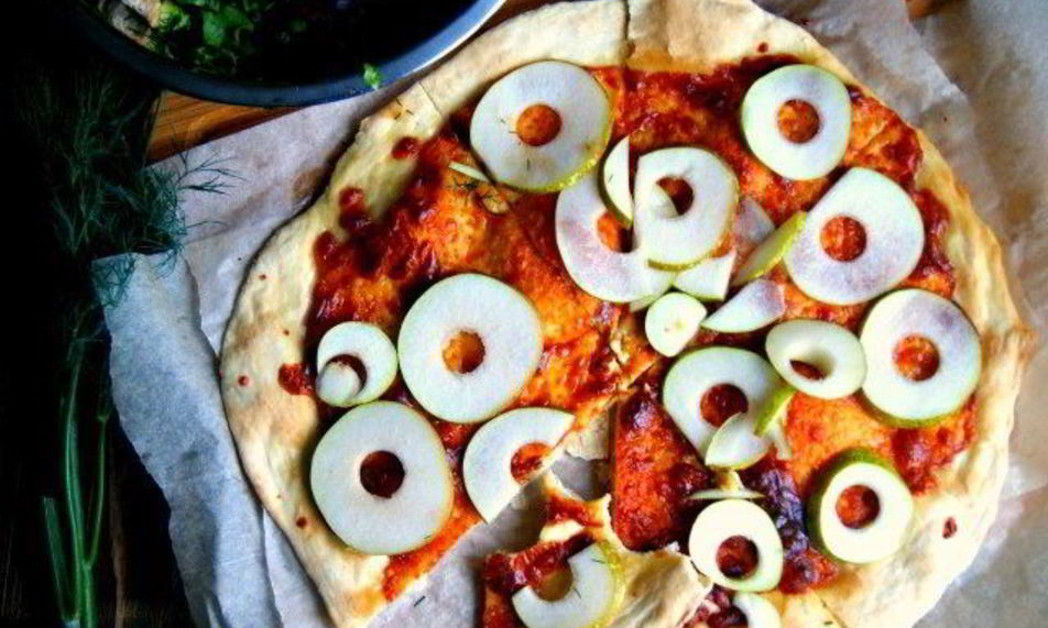 Рецепт пицца с сыром и грушей