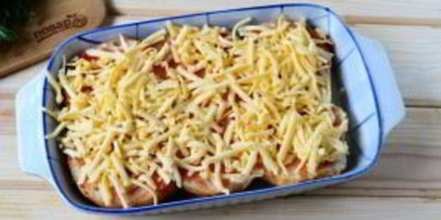 пицца в мягких булочках