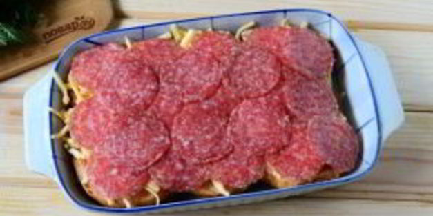 пицца в мягких булочках