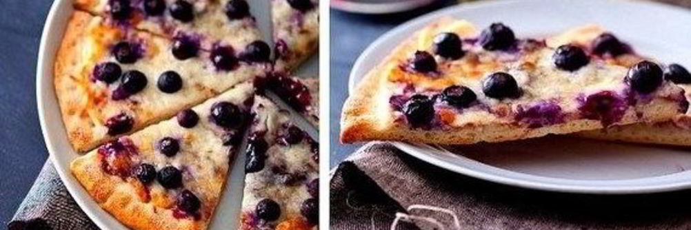 Сладкая черничная пицца