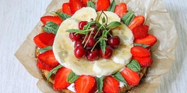 сладкая пицца за 15 минут, вкусно быстро и просто