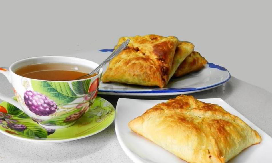 Рецепт слоеные конвертики с курицей и грибами