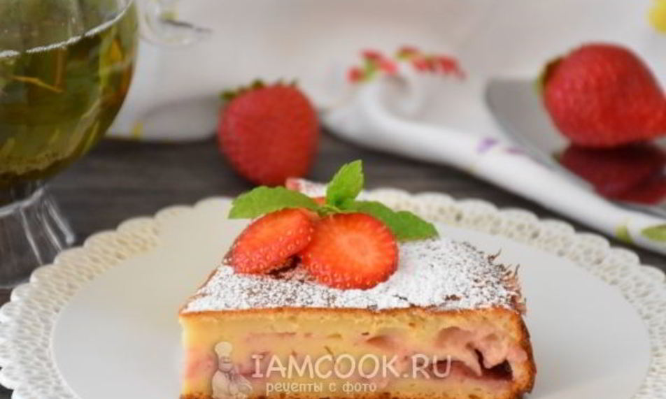 Рецепт клубничный творожник