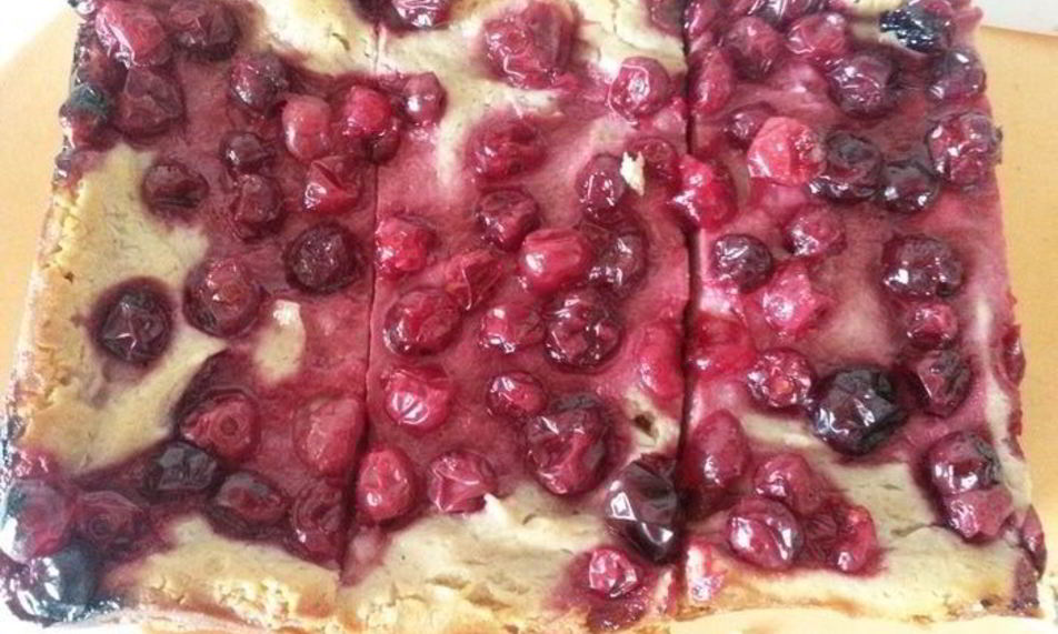 Рецепт клюквенный творожник