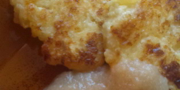 саксонские творожники с яблочным муссом