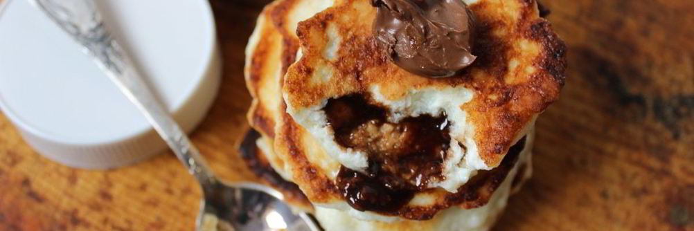 Сырники с шоколадной пастой