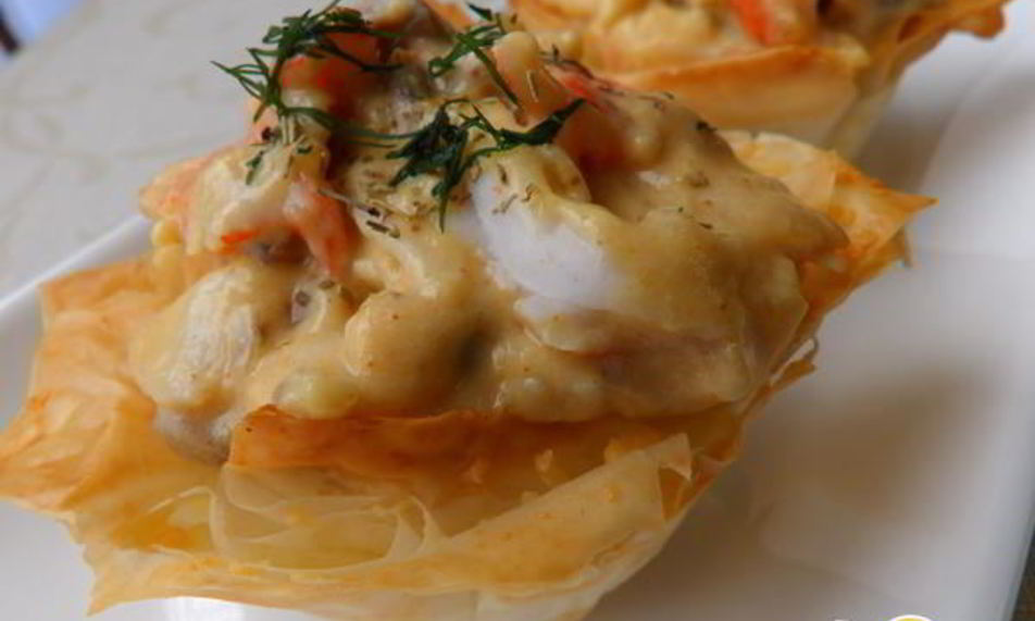 Рецепт краб термидор в корзинке из тесто фило