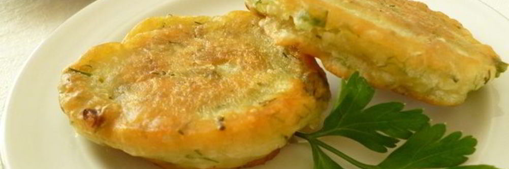 Оладушки без яиц с зеленью