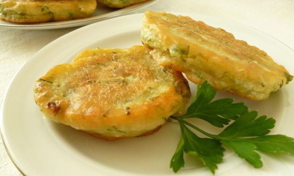 Рецепт оладушки без яиц с зеленью