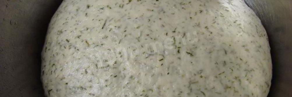 Тесто для пиццы с укропом на воде
