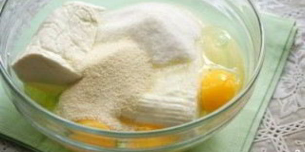 творожный пирог с бисквитным тестом