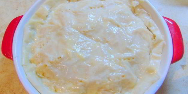 яблочно-карамельный пирог с тестом фило