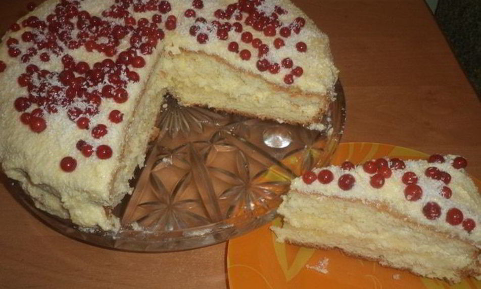 Рецепт бисквитный торт с лимонной начинкой и заварным кремом