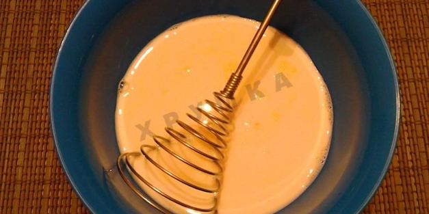 блинный торт с грибами и курицей