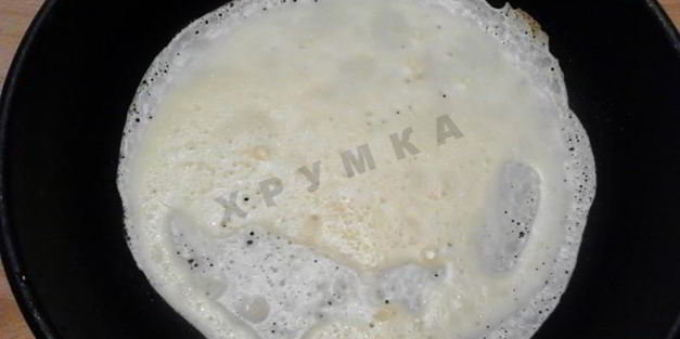 блинный торт с грибами и курицей