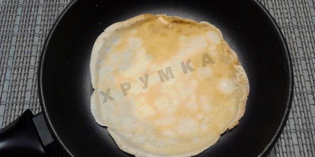 блинный торт с грибами и курицей