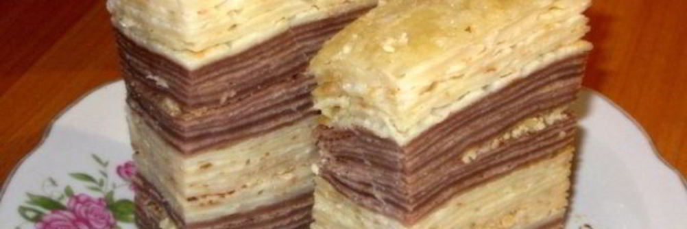 Блинный торт со сметаной и сгущенкой