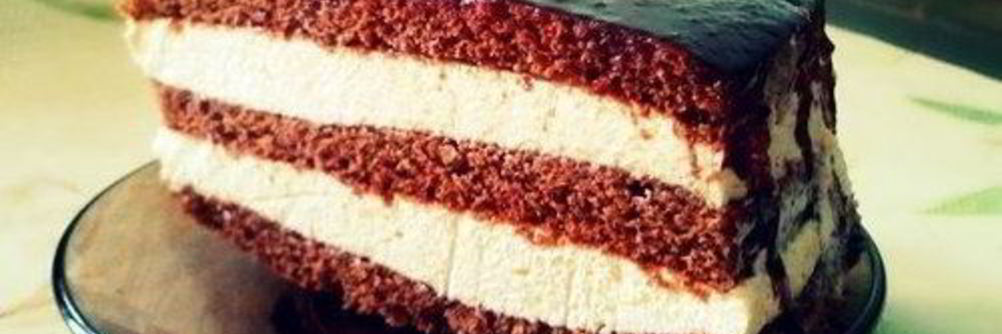 Домашний торт Птичье молоко с манным кремом