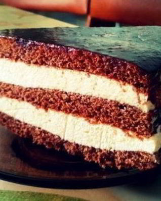 Домашний торт Птичье молоко с манным кремом