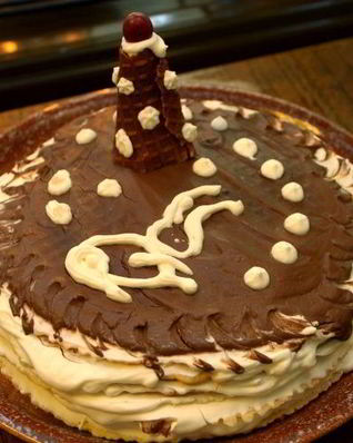 Домашний вафельный торт