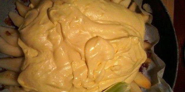 лимонный бисквит с грушами