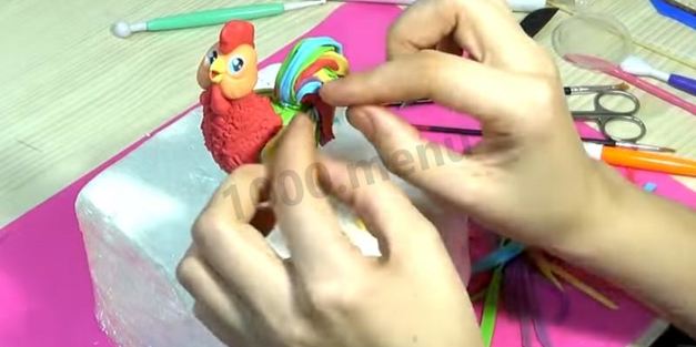 петух из мастики для торта