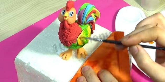 петух из мастики для торта