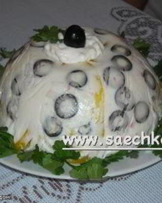 Рыбный торт Новогодний подарок