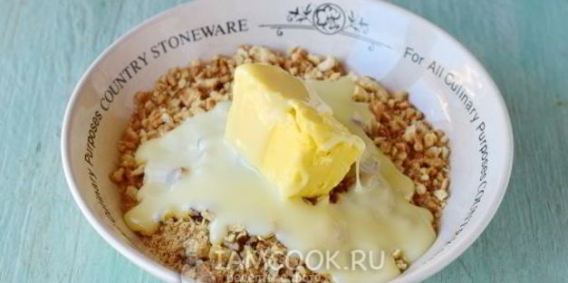 торт-колбаска из печенья без выпечки