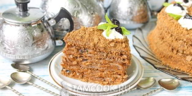 торт медовик шоколадный