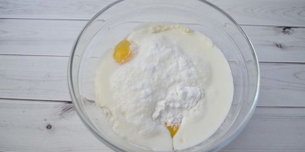 торт с творогом и брусникой