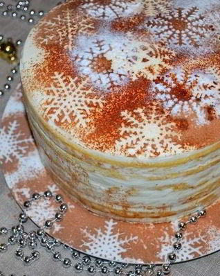 Торт Сливочные снежинки