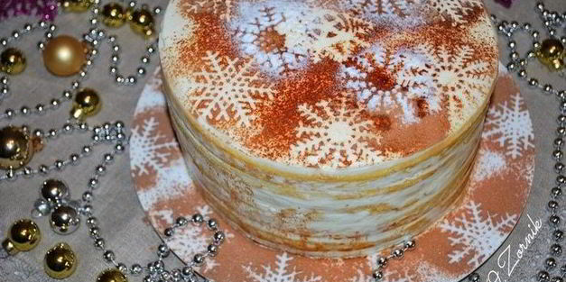 торт сливочные снежинки