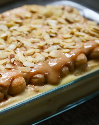 Торт тирамису с заварным кремом и вареной сгущенкой