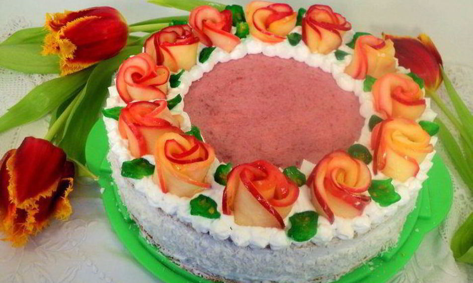 Рецепт торт венок из роз