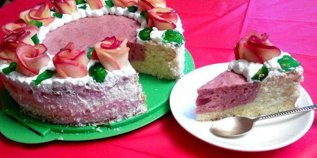 торт венок из роз