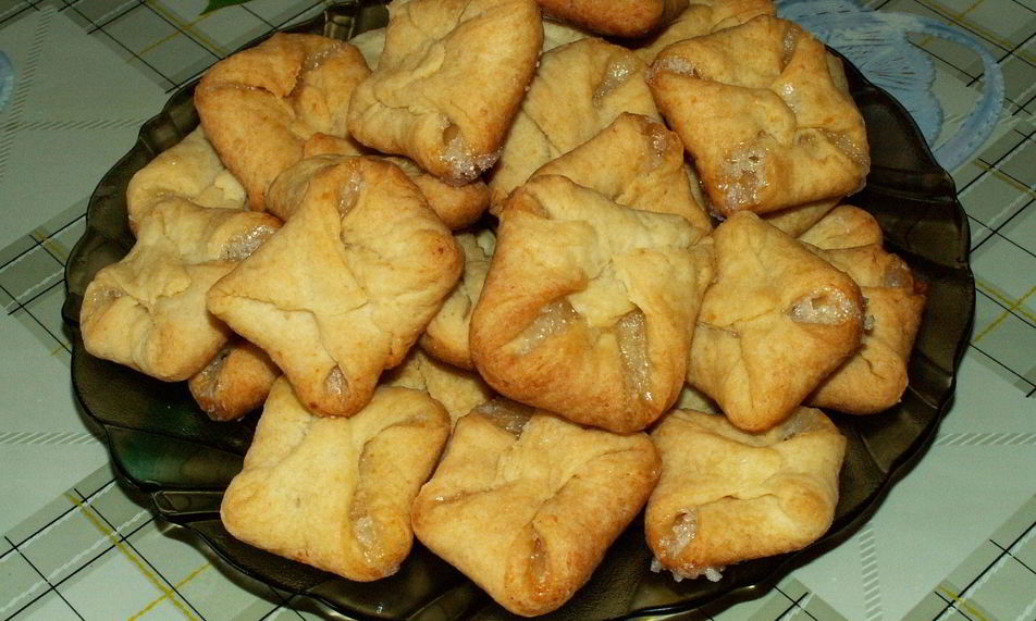 Рецепт творожные конвертики с сахаром