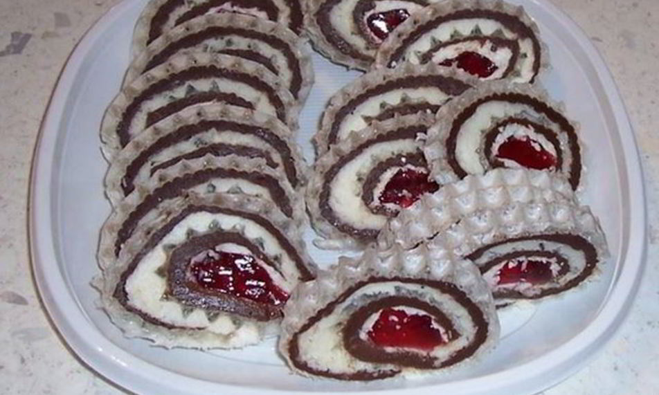 Рецепт вафельный рулет