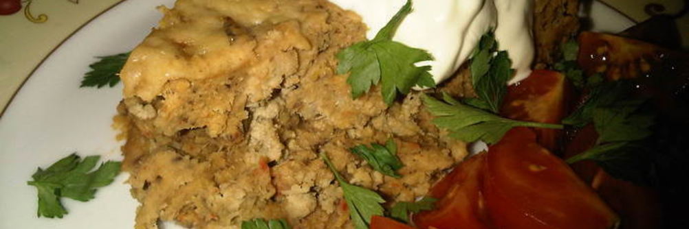 Бобовая запеканка с мясом и овощами