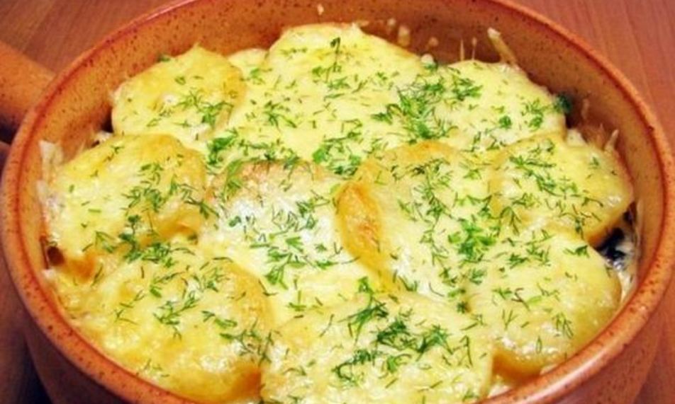 Рецепт домашняя картофельная запеканка с грибами