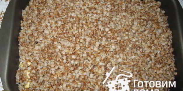 гречневая запеканка с курицей и грибами