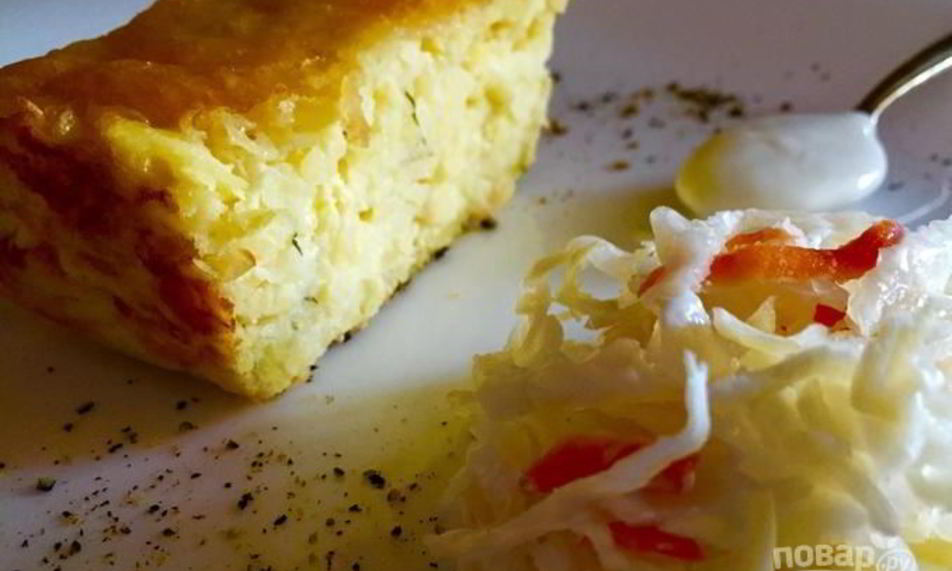 Рецепт картофельная запеканка из тертого картофеля