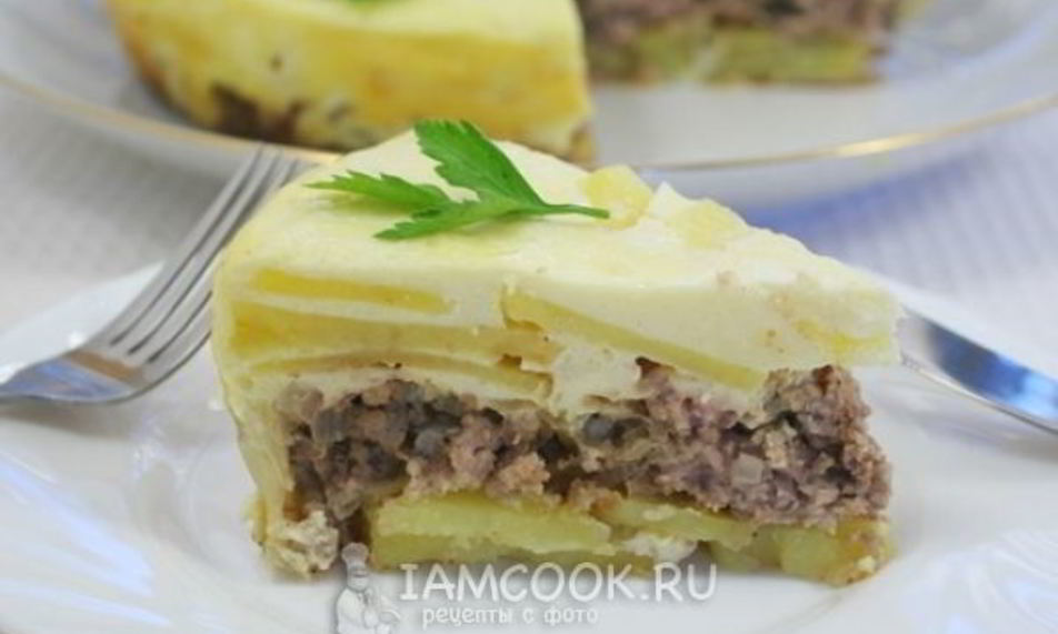 Рецепт картофельная запеканка с фаршем в мультиварке