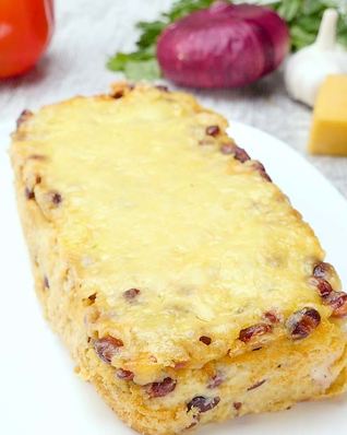 Картофельная запеканка с фасолью