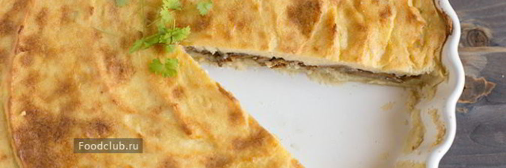 Картофельная запеканка с лисичками