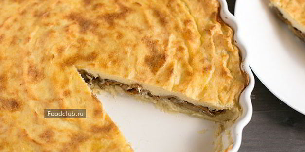 картофельная запеканка с лисичками