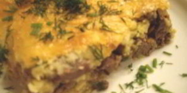 картофельная запеканка с печенью в духовке