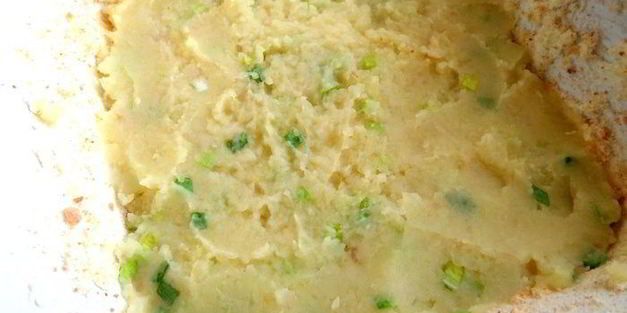 картофельная запеканка с сельдереем и фаршем