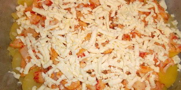 картофельная запеканка с цветной капустой